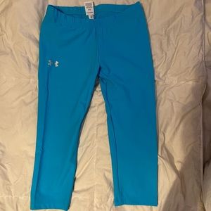 UNDER ARMOUR Blue Capri Leggings